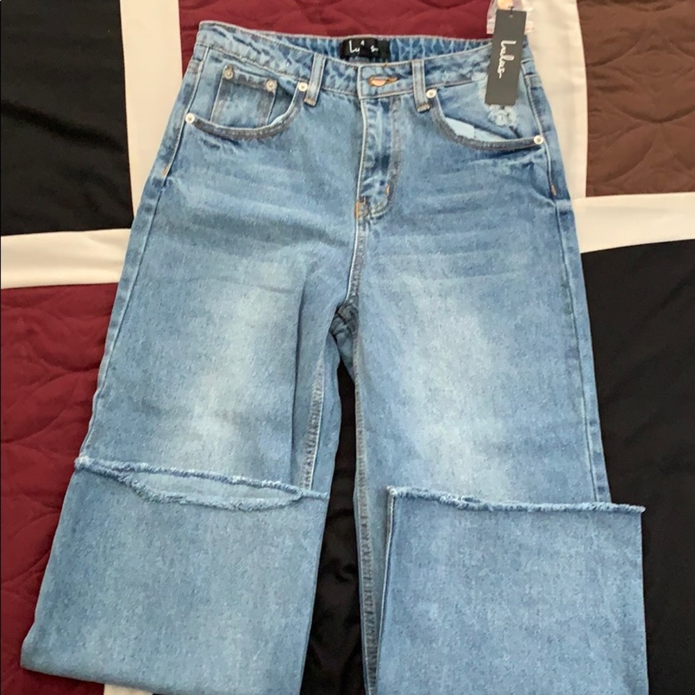 Cropped wide leg jeans from lulus
